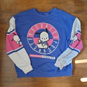 Pochacco by Sanrio Blue Lightweight Sweatshirt size Large